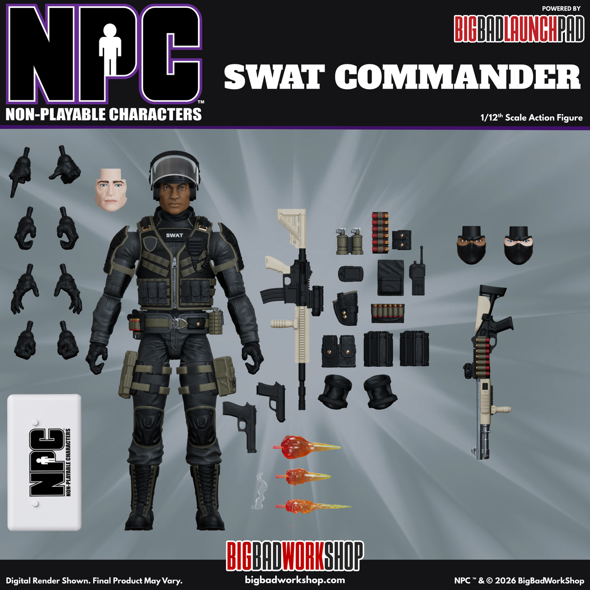 【2027年4〜6月発送予定】Big Bad Work Shop NPC 1/12 SWATコマンダー NPC