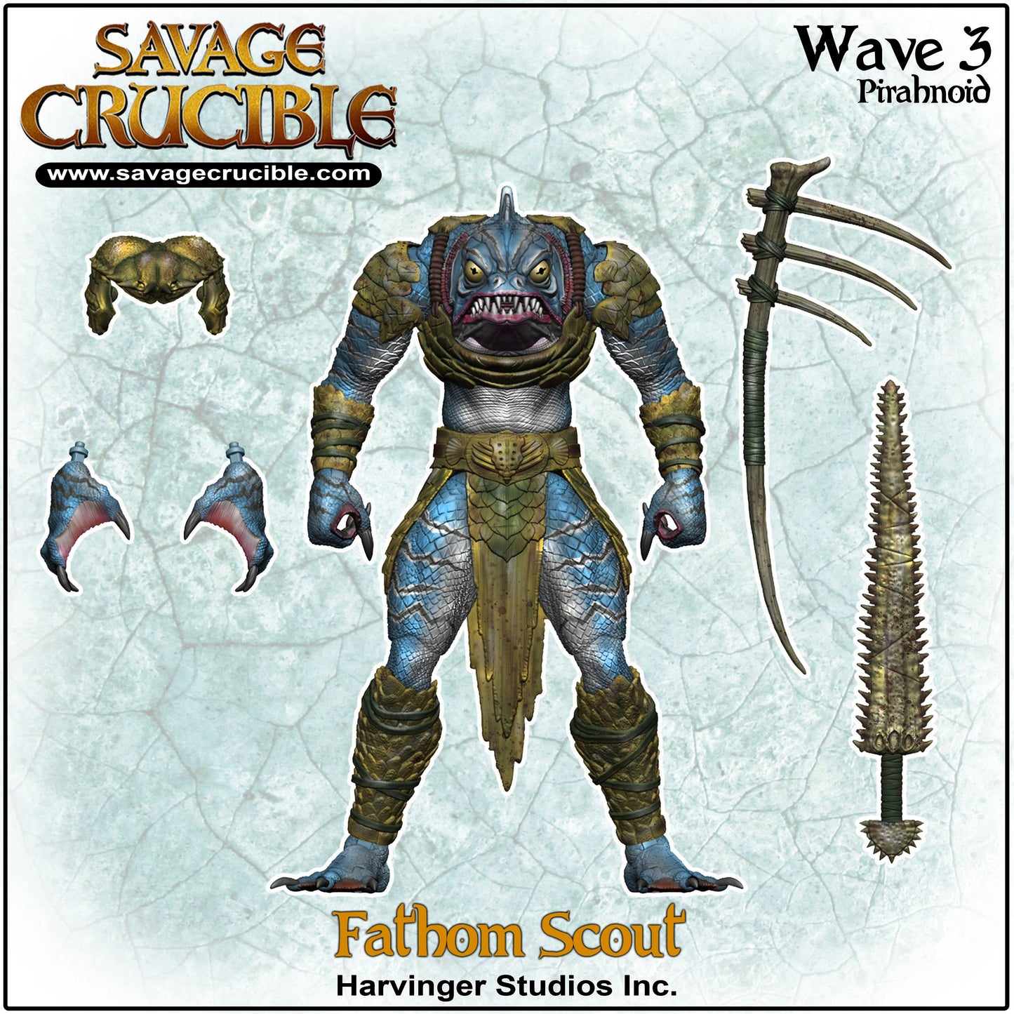 【2025年11月~2026年3月発送予定】Savage Crucible(サベージ・クルーシブル) wave3 ファトゥム・スカウト(Fathom Scout) Harvinger Studios SC3