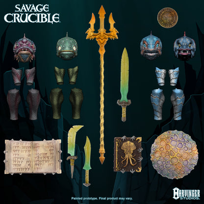 【2025年11月～2026年3月発送予定】Savage Crucible(サベージ・クルーシブル) wave3 　ピラノイドキャラクターパック（ライジング）（Pirahnoid Character pack Rising）  Harvinger Studios SC3