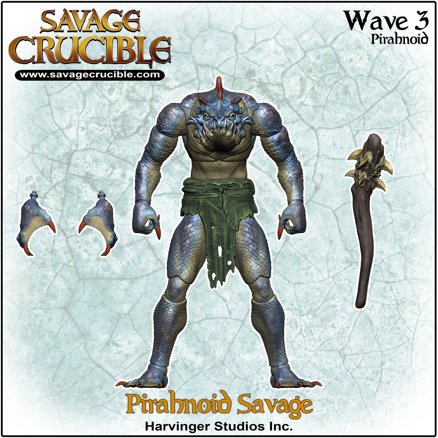 【2025年11月～2026年3月発送予定】Savage Crucible(サベージ・クルーシブル) wave3 　ピラノイド（サベージ）（Piranoid Savage）  Harvinger Studios SC3