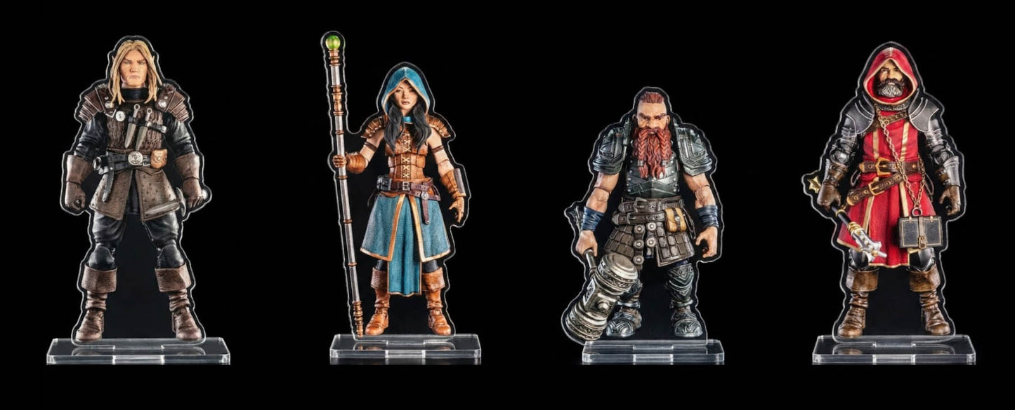 【2026年12月～2027年2月発送予定】Mythic Legions The RPG(ミシックリージョンズ・ロールプレイングゲーム) アクリルスタンドセット(ヒーローA) Four Horsemen Studios RPG